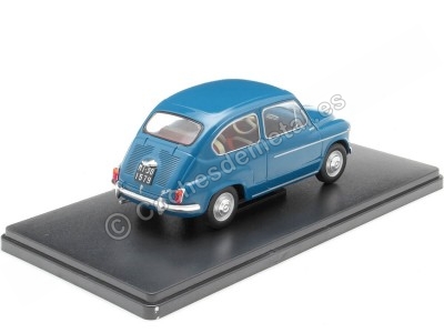 Cochesdemetal.es 1960 Fiat 600D (Seat 600D) MK1 Azul "Coches Inolvidables" 1:24 Editorial Salvat ES32 2