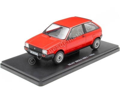 Cochesdemetal.es 1984 Seat Ibiza GLX 1.5 MK1 Rojo "Coches Inolvidables" 1:24 Editorial Salvat ES58