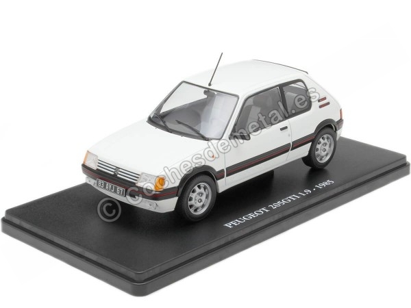 Cochesdemetal.es 1985 Peugeot 205 GTI Blanco "Coches Inolvidables" 1:24 Editorial Salvat ES43