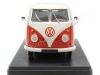 Cochesdemetal.es 1962 Volkswagen Kombi T1 Rojo Blanco "Coches Inolvidables" 1:24 Editorial Salvat ES52