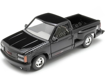 Cochesdemetal.es 1992 GMC Sierra GT Pickup Negro 1:24 Motor Max 73204