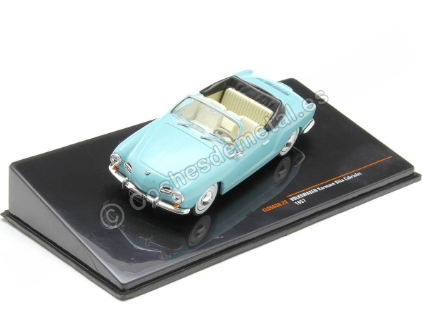 1955 Volkswagen Karmann Ghia Turquesa 1:43 Modèles IXO CLC563N.22