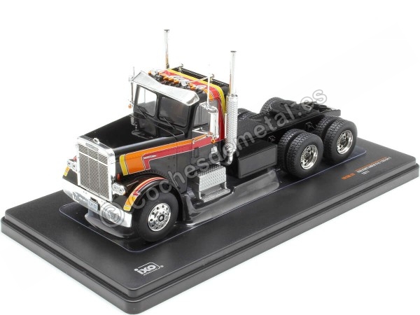 Cochesdemetal.es 1977 Cabeza Tractora Freightliner FLC 120 64 T Negro Decorado 1:43 IXO Models TR186.22