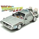 Cochesdemetal.es 1989 DeLorean DMC 12 con Accesorios y Luces "Trilogía Regreso al Futuro" 1:18 Hot Wheels Super Elite BLY44