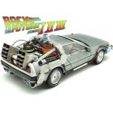 CARSDEMETAL.ES 1989 Dellorean DMC 12 avec accessoires et lumières "Trilogy Back to the Future" 1:18 Hot Wheels Super Elite Bly44