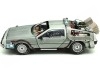 CARSDEMETAL.ES 1989 Dellorean DMC 12 avec accessoires et lumières "Trilogy Back to the Future" 1:18 Hot Wheels Super Elite Bly44