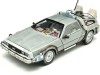 CARSDEMETAL.ES 1989 Dellorean DMC 12 avec accessoires et lumières "Trilogy Back to the Future" 1:18 Hot Wheels Super Elite Bly44