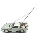 Cochesdemetal.es 1989 DeLorean DMC 12 con Accesorios y Luces "Trilogía Regreso al Futuro" 1:18 Hot Wheels Super Elite BLY44