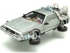 CARSDEMETAL.ES 1989 Dellorean DMC 12 avec accessoires et lumières "Trilogy Back to the Future" 1:18 Hot Wheels Super Elite Bly44