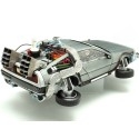 Cochesdemetal.es 1989 DeLorean DMC 12 con Accesorios y Luces "Trilogía Regreso al Futuro" 1:18 Hot Wheels Super Elite BLY44