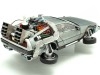 CARSDEMETAL.ES 1989 Dellorean DMC 12 avec accessoires et lumières "Trilogy Back to the Future" 1:18 Hot Wheels Super Elite Bly44