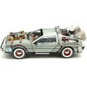 Cochesdemetal.es 1989 DeLorean DMC 12 con Accesorios y Luces "Trilogía Regreso al Futuro" 1:18 Hot Wheels Super Elite BLY44