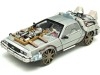 CARSDEMETAL.ES 1989 Dellorean DMC 12 avec accessoires et lumières "Trilogy Back to the Future" 1:18 Hot Wheels Super Elite Bly44