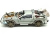 CARSDEMETAL.ES 1989 Dellorean DMC 12 avec accessoires et lumières "Trilogy Back to the Future" 1:18 Hot Wheels Super Elite Bly44