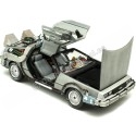 CARSDEMETAL.ES 1989 Dellorean DMC 12 avec accessoires et lumières "Trilogy Back to the Future" 1:18 Hot Wheels Super Elite Bly44