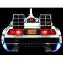 Cochesdemetal.es 1989 DeLorean DMC 12 con Accesorios y Luces "Trilogía Regreso al Futuro" 1:18 Hot Wheels Super Elite BLY44