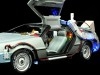 CARSDEMETAL.ES 1989 Dellorean DMC 12 avec accessoires et lumières "Trilogy Back to the Future" 1:18 Hot Wheels Super Elite Bly44