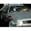 CARSDEMETAL.ES 1989 Dellorean DMC 12 avec accessoires et lumières "Trilogy Back to the Future" 1:18 Hot Wheels Super Elite Bly44