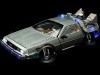 CARSDEMETAL.ES 1989 Dellorean DMC 12 avec accessoires et lumières "Trilogy Back to the Future" 1:18 Hot Wheels Super Elite Bly44