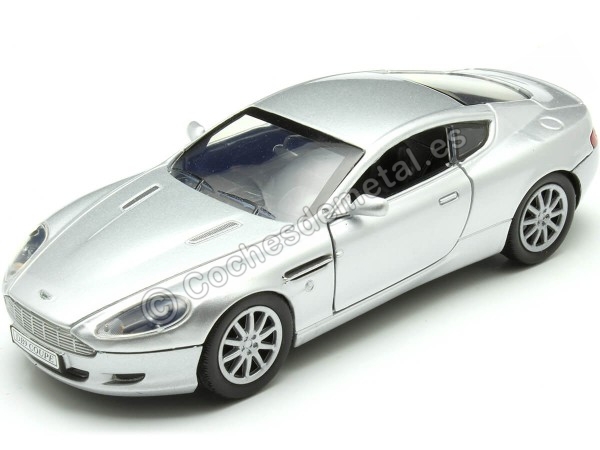 Cochesdemetal.es 2007 Aston Martin DB9 Coupe Plateado 1:24 Motor Max 73321