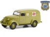 Cochesdemetal.es 1939 Chevrolet Panel Truck Ambulancia Armada Americana "Battalion 64 Series 3" 1:64 Greenlight 61030A