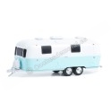 Cochesdemetal.es 1971 Caravana Airstream Double-Axle "Hitched Homes Series 13" Blanco/Azul 1:64 Greenlight 34130D