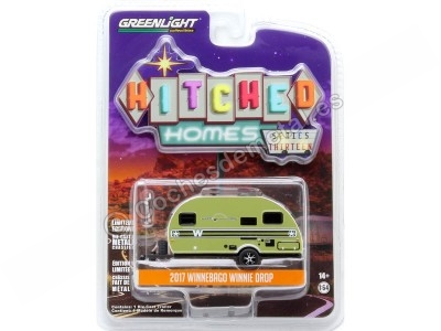 Cochesdemetal.es 2017 Caravana Winnebago Winne Drop Decoración Ejército "Hitched Homes series 13" 1:64 Greenlight 34130E 2