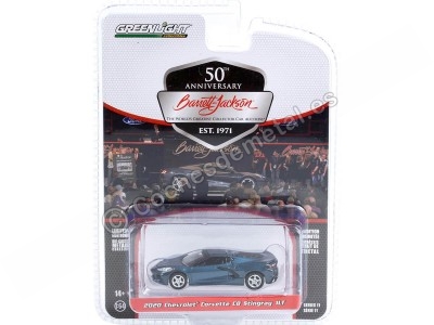 Cochesdemetal.es 2020 Chevrolet Corvette C8 Stingray 1LT "Barrett Jackson Series 11" Gris Sombra 1:64 Greenlight 37270E 2