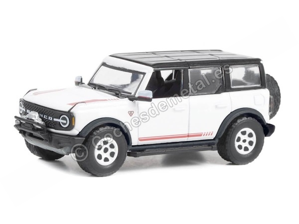 Cochesdemetal.es 2021 Ford Bronco Bronco 66 1ª Edición "Barrett Jackson Series 11" Blanco/Negro Decorado 1:64 Greenlight 37270F