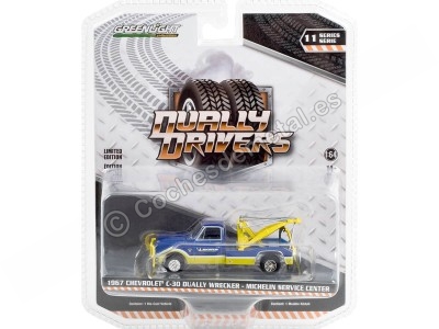 Cochesdemetal.es 1967 Chevrolet C-30 Grúa Asistencia Michelin "Dually Drivers Series 11" 1:64 Greenlight 46110A 2