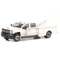 Cochesdemetal.es 2018 Chevrolet Silverado 3500 Mantenimiento de Carreteras Union Pacific "Dually Drivers Series 11" 1:64 Gree...