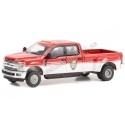 Cochesdemetal.es 2019 Ford F-350 Bomberos Huston "Dually Drivers Series 11" Rojo/Blanco 1:64 Greenlight 46110D