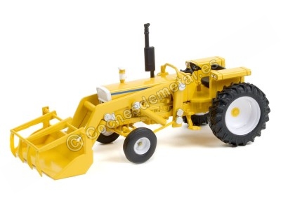 Cochesdemetal.es 1972 Oliver 1555 con Cargadora Frontal "Down on the Farm Series 6" Amarillo 1:64 Greenlight 48060B