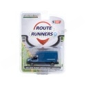 Cochesdemetal.es 2017 Ford Transit LWB Techo Alto "Route Runners Series 5" Azul 1:64 Greenlight 53050A