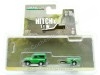 Cochesdemetal.es 1972 Nissan Patrol + Remolque 1/4 Tonelada "Hitch & Tow Series 25" Verde 1:64 Greenlight 32250a