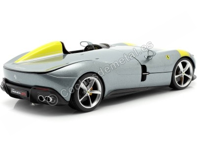 Cochesdemetal.es 2019 Ferrari Monza SP1 Barchetta Monoposto Gris Plata 1:18 Maisto 16013 2