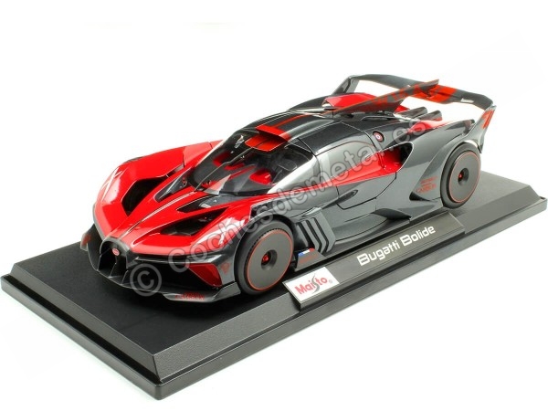 Cochesdemetal.es 2020 Bugatti Bolide W16.4 Rojo/Carbón 1:18 Maisto 11047