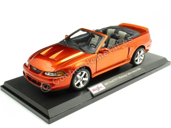 Cochesdemetal.es 2003 Ford SVT Mustang Cobra Convertible Cobre Metalizado 1:18 Maisto 31647