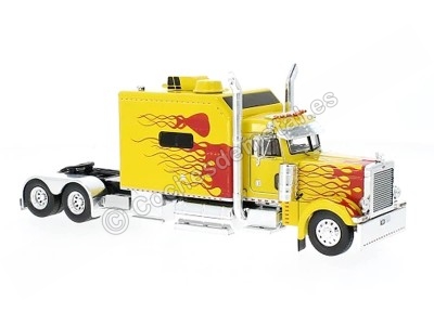 Cochesdemetal.es 2002 Peterbilt 379 Custom Amarillo/Rojo Decorado 1:43 IXO Models TR193.22 2