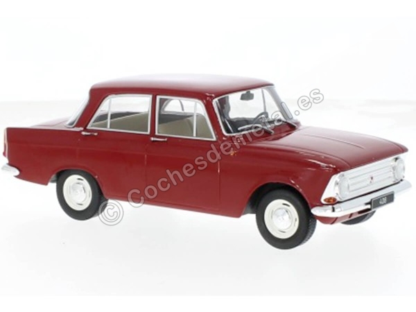 Cochesdemetal.es 1966 Moskvich 408 Rojo Oscuro 1:24 WhiteBox 124225