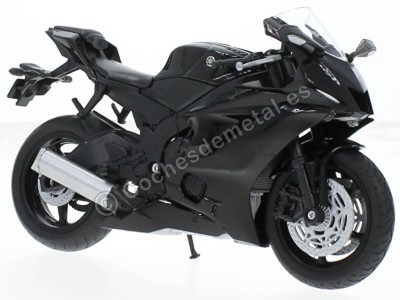 Cochesdemetal.es 2018 Yamaha YZF-R6 Negro 1:12 Welly 62201