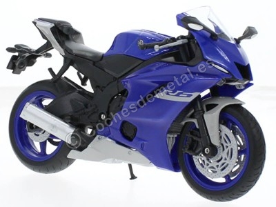 Cochesdemetal.es 2018 Yamaha YZF-R6 Azul 1:12 Welly 62201 2