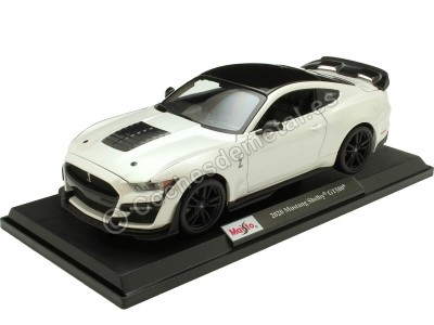 Cochesdemetal.es 2020 Ford Mustang Shelby GT500 Blanco Perlado 1:18 Maisto 31452