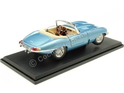 Cochesdemetal.es 1961 Jaguar Type "E" Cabriolet Azul Metalizado 1:18 Maisto 30165 2