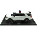 Cochesdemetal.es 2015 Ford Interceptor Utility Con Luces y Sonido Blanco 1:18 Motor Max 73995