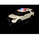 Cochesdemetal.es 2015 Ford Interceptor Utility Con Luces y Sonido Blanco 1:18 Motor Max 73995