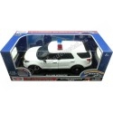 Cochesdemetal.es 2015 Ford Interceptor Utility Con Luces y Sonido Blanco 1:18 Motor Max 73995