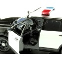 Cochesdemetal.es 2015 Ford Interceptor Utility Con Luces y Sonido Negro/Blanco 1:18 Motor Max 73996