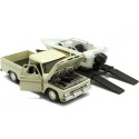 CARSDEMETAL.ES 1966 Chevrolet C10 Fleetside Beige + remorque avec bateau 1:24 MOTOR MAX 73355-76012