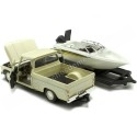 CARSDEMETAL.ES 1966 Chevrolet C10 Fleetside Beige + remorque avec bateau 1:24 MOTOR MAX 73355-76012